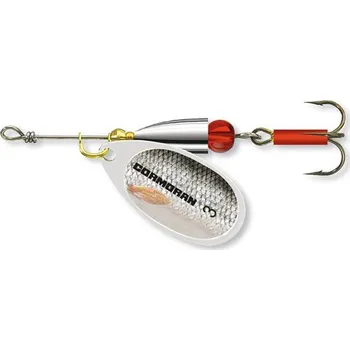 Umělá nástraha Cormoran třpytka Bullet stříbrná s rybím designem