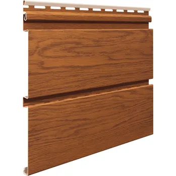 Střešní podhled SOFFIT siding SV-09 se skrytou perforací, zlatý dub pvc panel vhodný pro obložení podbití střechy, délka 2,7m
