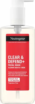Čistící gel Neutrogena Clear & Defend + Facial Wash čisticí gel 200 ml