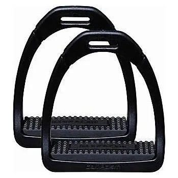 Plastové třmeny - Compositi černé vel. 10 cm - dětské