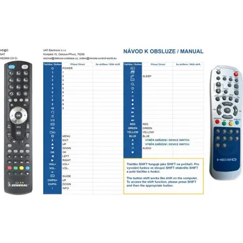 Dálkový ovladač General HE@D HD3500 CX CI - náhradní dálkový ovladač