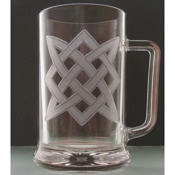 Sklenice Půllitr rytina - Keltský uzel - ručně ryté (broušené)