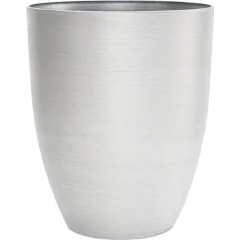 Květináč Květináč plastový Lafiora Ø 35 x 42,5 cm stříbrný