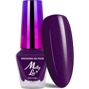 Přípravek na nehty Klasický lak na nehty,10ml - Molly 213 (fialový lak na nehty, vysoký lesk, výdrž až 12 dní) (Fialový lak na nehty, 10ml)