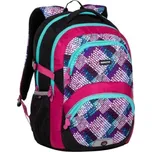 Školní batoh BAGMASTER THEORY 20 A PINK/TURQUOISE/WHITE