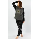 Vienetta Secret Dámské pyžamo dlouhé The moon tmavě šedé Barva: tmavě šedá, Velikost: XXL