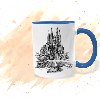 Hrnek - Barcelona - Sagrada Família Barva: Modrá