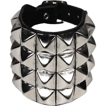 Náramek Stahovák na zápěstí pyramidy 4 řadý