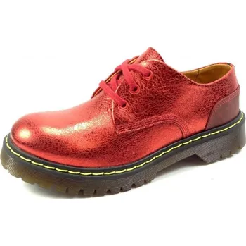 Dámské polobotky Selma 3 dírkové červené 14D01F8 červená, velikost 39