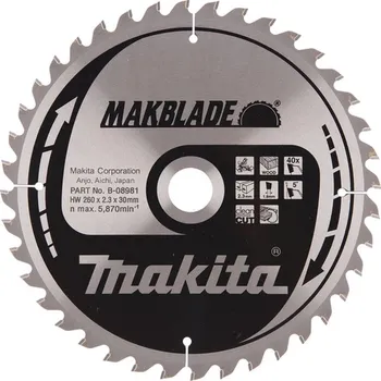 Pilový kotouč MAKITA B-32770 pilový kotouč 260x30mm 40Z =old B-08981 free_store_pickup