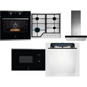 Set domácích spotřebičů ELECTROLUX KODEC75X2 + ELECTROLUX KGS6426SX + ELECTROLUX LFT766X + ELECTROLUX LMS2203EMX + ELECTROLUX EES48200L