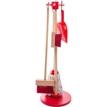 Dětský spotřebič Bigjigs Toys Úklidový hrací set červený