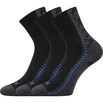 Pánské ponožky VoXX ponožky černé Revolt 3 páry, velikost 35-38