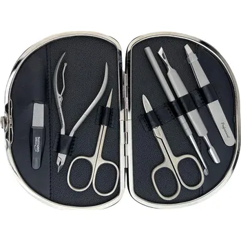 GLOBOS Dámská kožená manikúra s nůžkami Solingen 792-89-černá