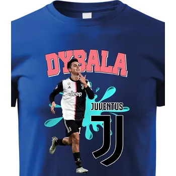Chlapecké tričko Dětské tričko Paulo Dybala, Barva Modrá, Velikost 110 cm/4 roky, Canvas Dětské tričko Bezvatriko.cz 2044