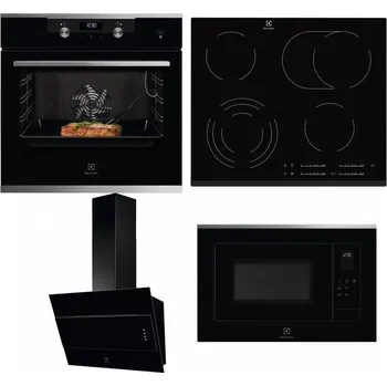 Set domácích spotřebičů ELECTROLUX KODEC75X2 + ELECTROLUX EHF6547FXK + ELECTROLUX LFV316K + ELECTROLUX LMS4253TMX