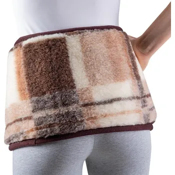 decoDoma Ledvinový pás z ovčí vlny Hnědá