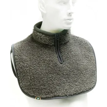 Ovčí Věci Nákrčník na zip z ovčí vlny merino tmavě šedá