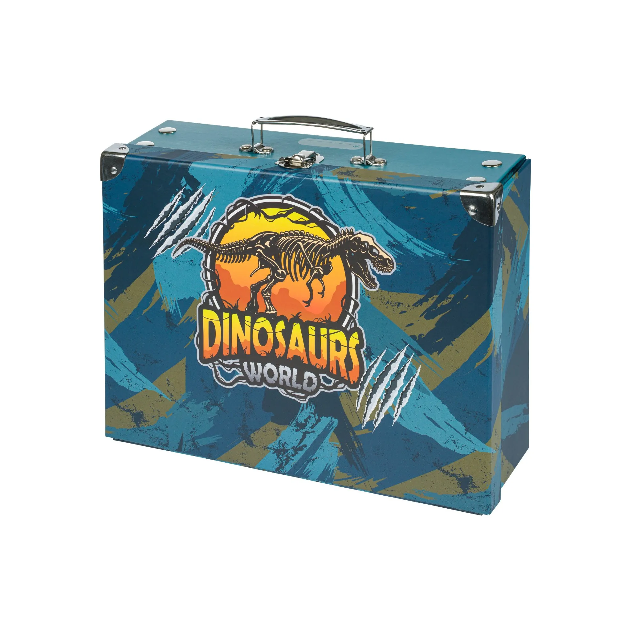 Fotografie 1 - Školní kufřík BAAGL Skládací školní kufřík 32,5 x 26 x 10,5 cm Dinosaurs World