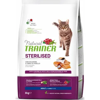 Krmivo pro kočku Natural Trainer TRAINER Natural Cat STERILISED losos 3kg