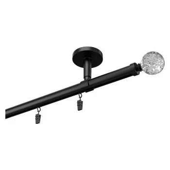 Garnýž Profilová hliníková garnýž stropní jednoduchá Elegant černá Gula Bubble