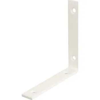 Tesařské kování Spojovací úhelník trámový 120x120x20 mm bílý plastový potah