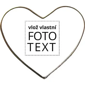 Dekorativní magnet Magnet srdce kov s vlastním potiskem