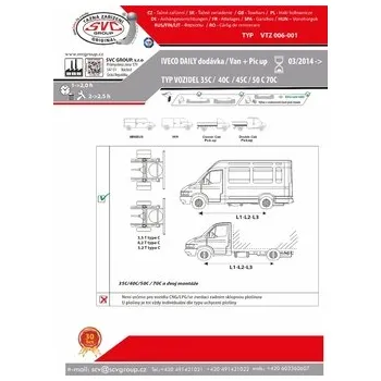 Tažné zařízení Tažné zařízení Iveco Daily - Podvozek - Valník nad 3,5 tuny 05/2014-> SV 006-001, SVC GROUP