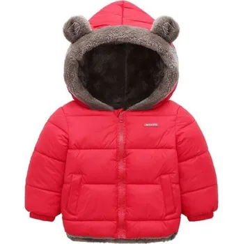 Dětská kašmírová zimní/podzimní bunda Barva: Červená, Velikost: 130/ 6 let