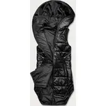 Černá vesta s geometrickou spodní částí (B0122-1) odstíny černé XL (42)