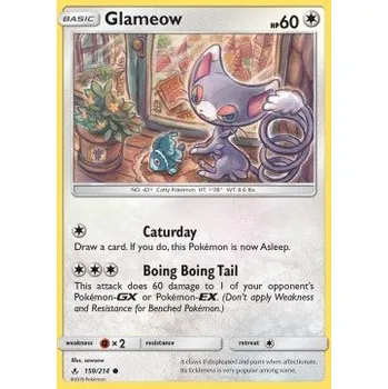 Volný čas Pokémon UNB 159/214 Glameow - Unbroken Bonds Stav: Excellent, Verze: NORMAL