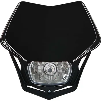 Osvětlení pro motocykl UNI přední maska včetně světla V-Face, RTECH (černá)