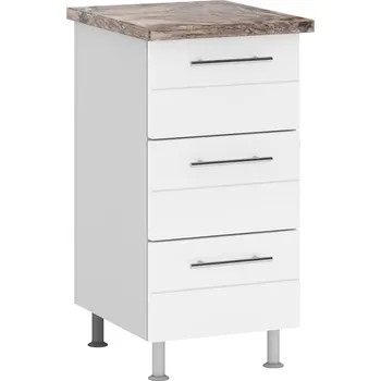 Kuchyňská skříňka Daria 40cm. bílá/ popelavě šedá, D40 3S