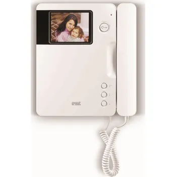 URMET DOMUS URMET Videotelefon 1740/40 barevný 4" LCD, tlačítko pro odemykání, 3 servisní tlačítka, bílý, se sluchátkem 1740/40