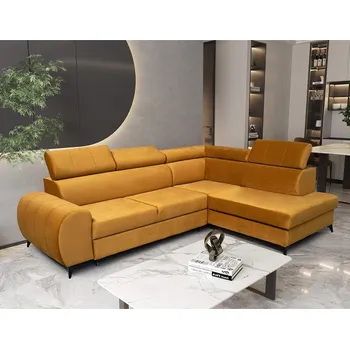 Obývací pokoj Sedací souprava MEDIOLA | 279x202 | rozkládací + úložný prostor | VÝBĚR LÁTEK