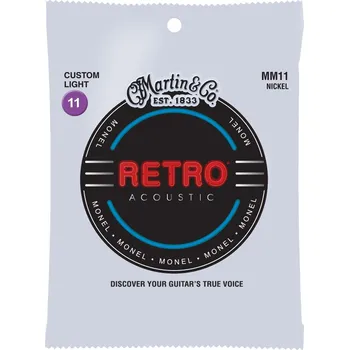 Struna pro kytaru a smyčcový nástroj Martin Retro Custom Light + prodloužená záruka 3 roky