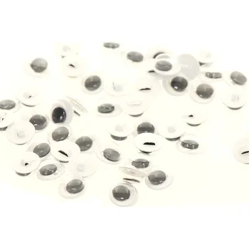 Oči bílo-černé přišívací 10 mm