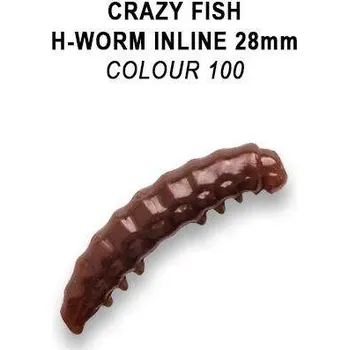 Umělá nástraha Gumová nástraha Crazy Fish Trout Baby H-Worm Inline MF Floating 28mm 100 - Kreveta (20ks)