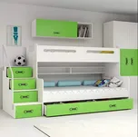 Nábytek PEGAS s.r.o. Patrová postel MAX 3 Zelená 120 X 200