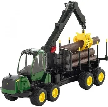 Dřevěná hračka BRUDER - Lesní traktor John Deere 1210E