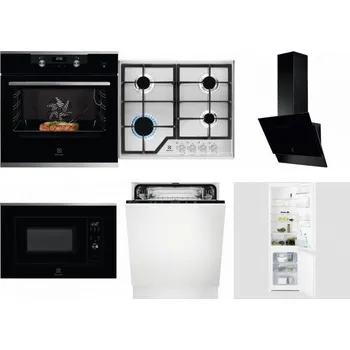 Set domácích spotřebičů ELECTROLUX KODEC75X2 + ELECTROLUX KGS6426SX + ELECTROLUX LFV616K + ELECTROLUX LMS2203EMX + ELECTROLUX EEA27200L + ELECTROLUX LNT3LF18S