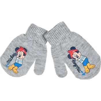 Módní doplněk SUN CITY Palcové úpletové rukavice MICKEY baby šedé