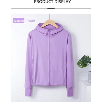 Dámský svetr Dámská lehoučká a prodyšná mikina s kapucí Barva: Fialová, Velikost: XXL