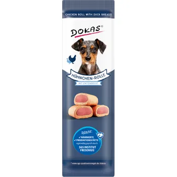 Pamlsek pro psa Dokas - Kuřecí rolky s kachní náplní 10 g