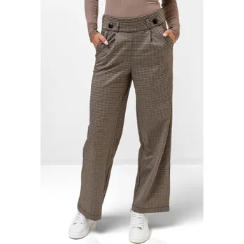 Dámské kalhoty Jacqueline de Yong JDY dámské široké kalhoty Geggo pepito šedohnědé Velikost: XL/34