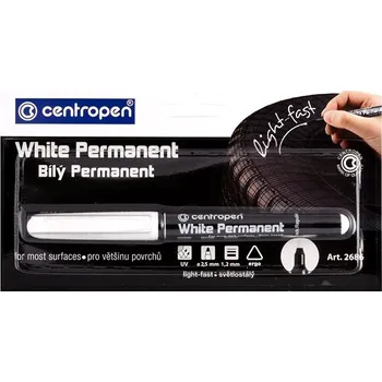 CENTROPEN značkovač 2686 bílý permanent