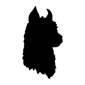 Samolepící dekorace SAMOLEPKA Lama 006 pravá silueta (01 - černá) NA AUTO, NÁLEPKA, FÓLIE, POLEP, TUNING, VLASTNÍ TEXT, TISK, AUTOSAMOLEPKY.cz, POLEPY, OBRÁZEK, LOGO, SAMOLEPKY