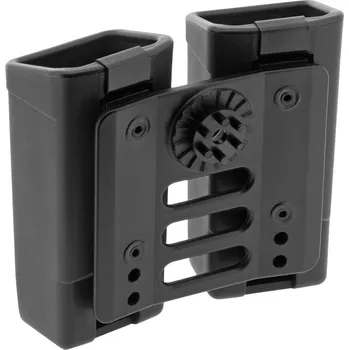 Dvojité rotační pouzdro na dva zásobníky 9mm - černá barva | MH-MH-44