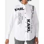 Dámská oversize košile Karl Lagerfeld - Velikost S, Barva Bílá 55501 L2TA0613