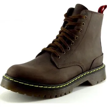 Dámská zimní obuv Selma 8 dírkové se zipem brown crazy horse 13D01C5 zateplená crazy brown Ž, velikost 38